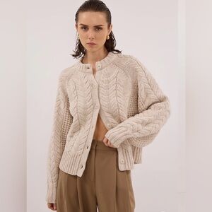 NWT DISSH Tom Chalk Cable Knit Cardigan xxs